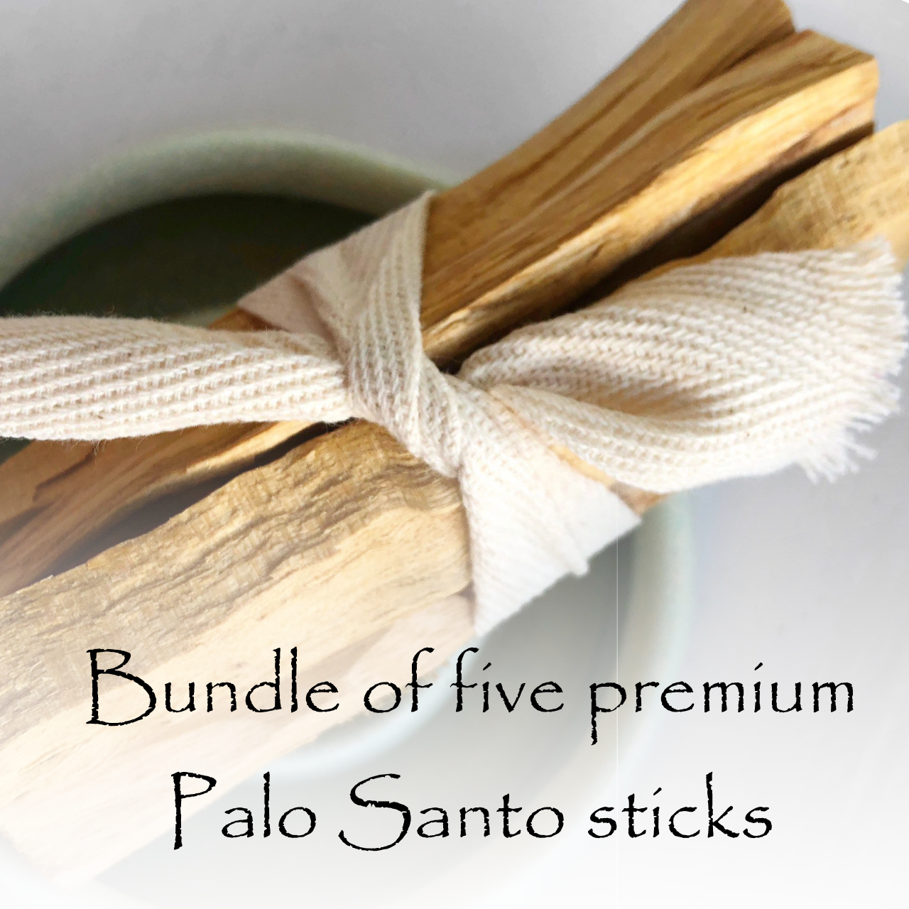 Ceramic Stoneware Palo Santo Holder & Incense Sticks Bundle