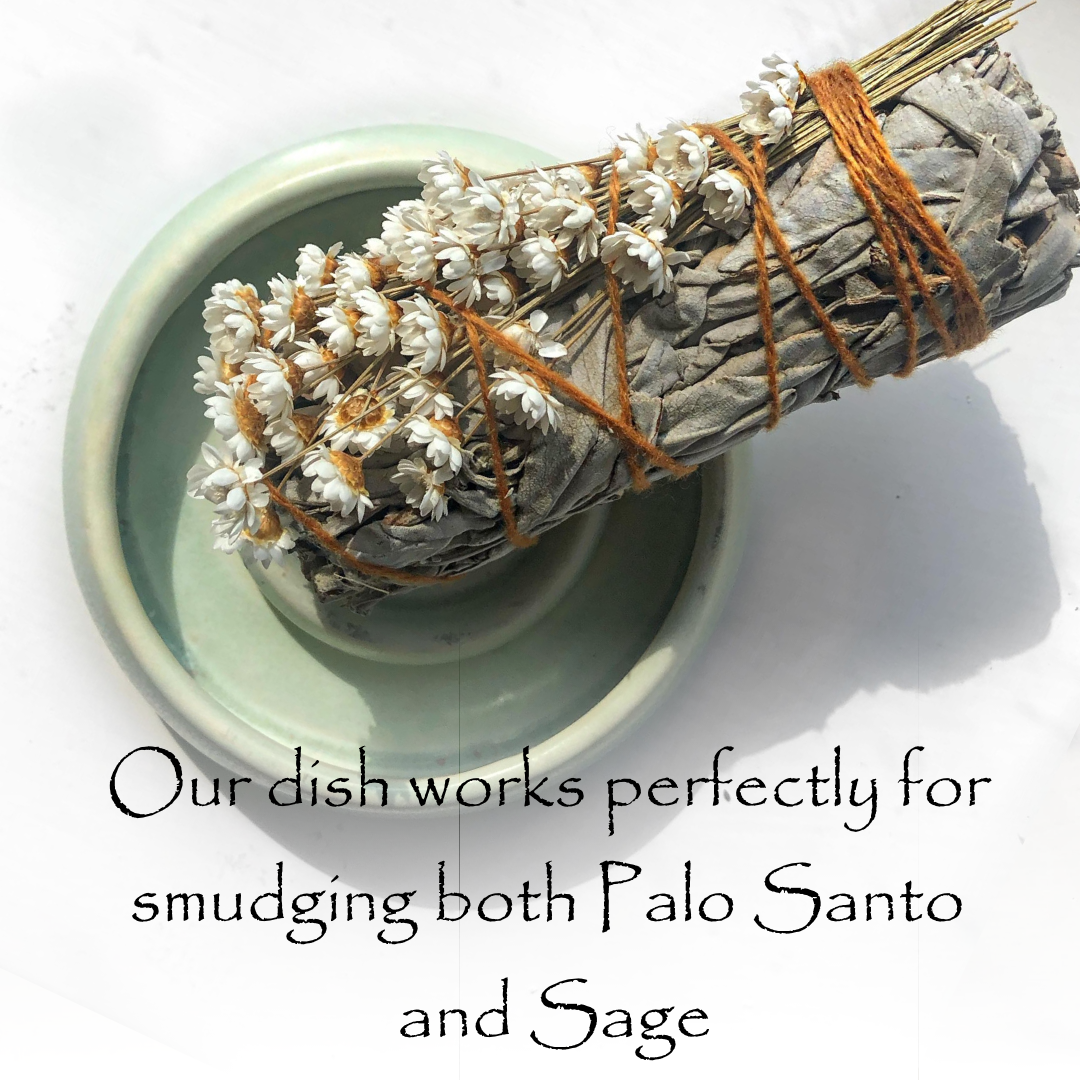 Ceramic Stoneware Palo Santo Holder & Incense Sticks Bundle